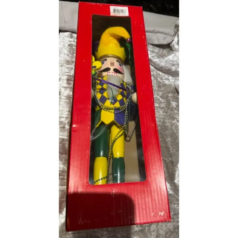 Santa's Workshop New in Box Mardi Gras Jester Nutcracker Handcrafted Holiday